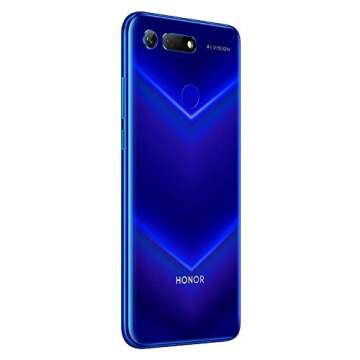 Honor View 20 Dual-SIM (128GB ROM/6GB RAM, GSM Only, No CDMA) Factory Unlocked 4G/LTE Smartphone - International Version (Sapphire Blue)