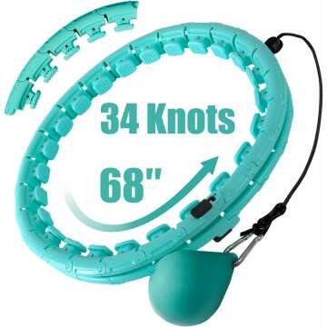 32 Knots Weighted Workout Hoop Plus Size, Smart Waist Exercise Ring for Adults Weight Loss