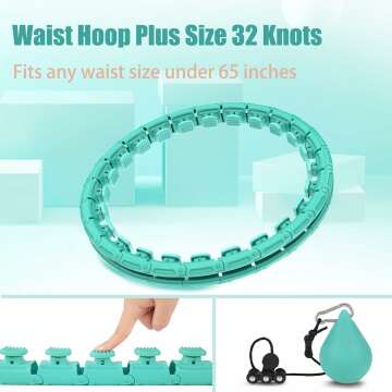 32 Knots Weighted Workout Hoop Plus Size, Smart Waist Exercise Ring for Adults Weight Loss