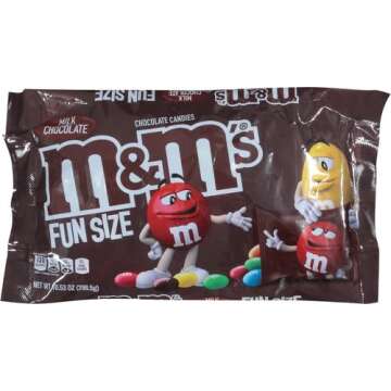 M&M'S Milk Chocolate Candy Fun Size 10.53-Ounce Bag