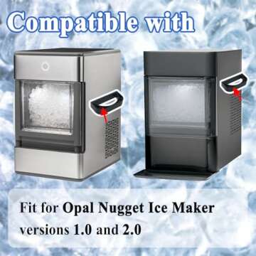 2Pcs Magnetic Ice Maker Scoop Holder Replacement, for Opal 1.0&2.0 Ice Maker, Black