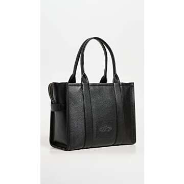 Marc Jacobs Women's The Leather Large Tote Bag, Black, One Size