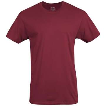 Gildan Men's Crew T-Shirts 5-Pack - Medium