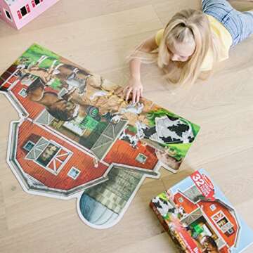 Melissa & Doug Busy Barn Jumbo Jigsaw Floor Puzzle - 32 Piece Fun!