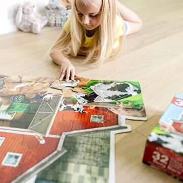 Melissa & Doug Jumbo Barn Puzzle - Fun 32 Pieces!