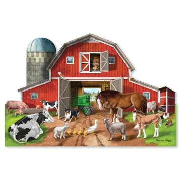 Melissa & Doug Jumbo Barn Puzzle - Fun 32 Pieces!