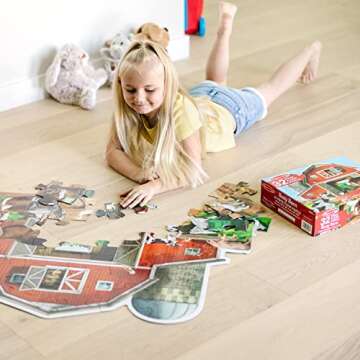 Melissa & Doug Jumbo Barn Puzzle - Fun 32 Pieces!