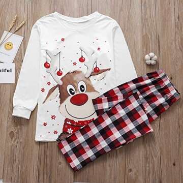 Cute Family Matching Christmas Pajamas Set - Elk Sleepwear for All