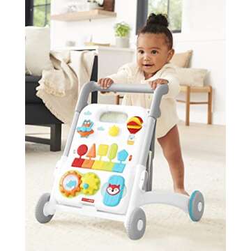 Skip Hop Baby Walker 4-in-1 Sit to Stand Convertible Light Up Music Toy with 40+ Activities Explore & More Age 6m+