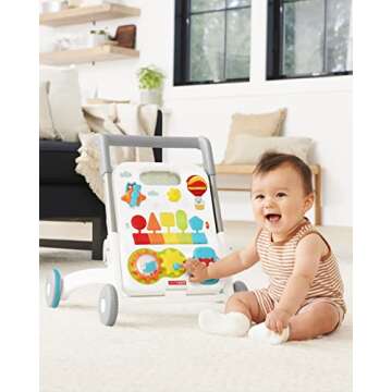 Skip Hop Baby Walker 4-in-1 Sit to Stand Convertible Light Up Music Toy with 40+ Activities Explore & More Age 6m+