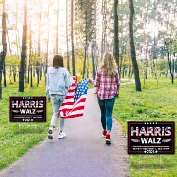 Harris Waltz 2024 Yard Sign 18x12 In Double-Sided