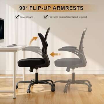 Ergonomic Desk Chair with High Back and Armrests