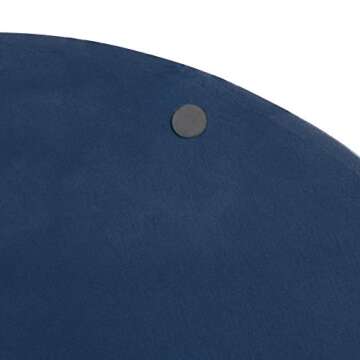 Modern Decorative Round Tray - Navy Blue & Gold