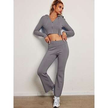 LILLUSORY 2 Two Piece Sets Women 2025 Fall Fashion Casual Trendy Sexy Y6K Clothes Sweatsuit Sweat Suit Matching Loungewear Lounge Pants Hoodies Sweater Outfits Clothing