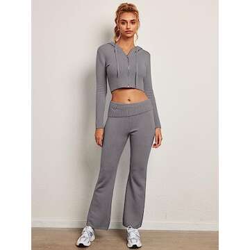 LILLUSORY 2 Two Piece Sets Women 2025 Fall Fashion Casual Trendy Sexy Y6K Clothes Sweatsuit Sweat Suit Matching Loungewear Lounge Pants Hoodies Sweater Outfits Clothing