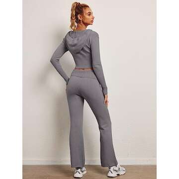 LILLUSORY 2 Two Piece Sets Women 2025 Fall Fashion Casual Trendy Sexy Y6K Clothes Sweatsuit Sweat Suit Matching Loungewear Lounge Pants Hoodies Sweater Outfits Clothing