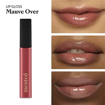 Mented Cosmetics Lip Gloss for Women Tinted Lip Balm Stain, Long Lasting Buildable Moisturizing Lipgloss Lipstick Topper, Made in USA, Cruelty Free Vegan Makeup, Mauve Over