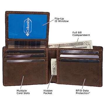 Columbia Men's RFID Passcase Wallet for Everyday Use