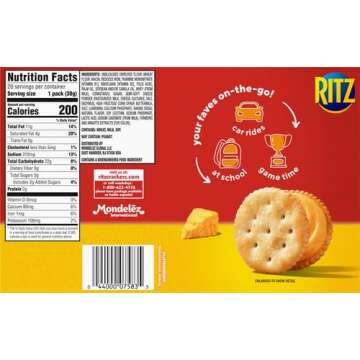 RITZ Cheese Sandwich Crackers - 20 Snack Packs