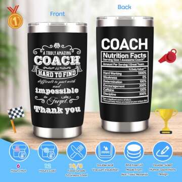 JTAMOHI Best Coach Ever Gifts - Perfect for All Sports!