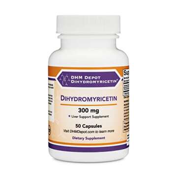 Dihydromyricetin (DHM) 50 Capsules, 300mg, Liver Support Supplement (Third Party Tested)(DHM Depot) Non GMO, Gluten Free (Liver Cleanse Detox & Repair) by Double Wood