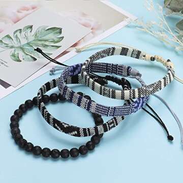 4pcs Beach Bracelet Set - Stylish and Adjustable for All