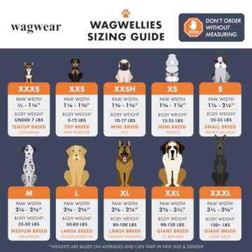 Wagwear WagWellies Waterproof Dog Boots | Rubber Booties for Winter Weather | Secure Fit Non-Slip Paw Shoes for Rain, Cold, Snow, Ice, Salt Protection | Easy On/Off Slip-On - Green - XXS