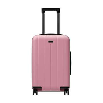 CHESTER Minima Carry-On Luggage / 22"x14"x9" Lightweight Polycarbonate Hardshell/Spinner Suitcase/TSA Approved Cabin Size (Spritz (Pink), Carry-On Luggage)