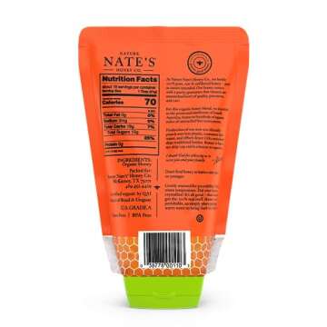 Nature Nate's USDA Organic Raw Honey 14 oz Squeeze Pouch