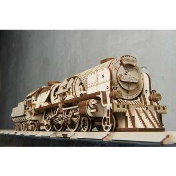 UGEARS V-Express Steam Train 3D Wooden Puzzle