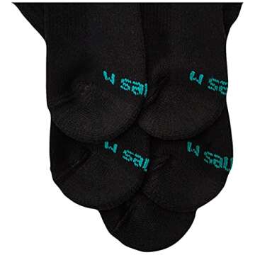 Hanes Small-Shoe Size: 4.5-8.5 Boys, Double Tough Cushioned Crew Socks, 12-Pair Packs, Black