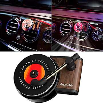 JVHGUBAY Record Player Air Freshener Car Vent Clip Fragrance Diffuser Car Retro air freshener Clip Vent Outlet Car Inter Decor Accessories Car Decoration (Style B)