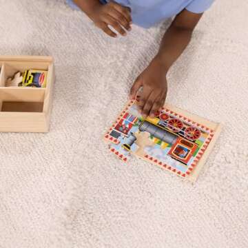 4-in-1 Wooden Vehicle Puzzles - Melissa & Doug