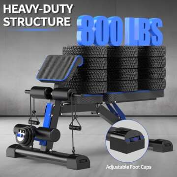 TXMO Adjustable Weight Bench for Home Workouts