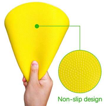 Kai Xin Spot Markers,4 inch & 9 Inch Anti-Slip Agility Spots Markers,10 Pcs Colorful Flat Field Gym Classroom Floor Spots Set for Indoor Outdoor Soccer Basketball Sports Speed Training and Drills