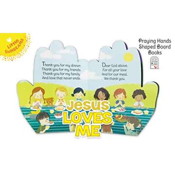 Jesus Loves Me Praying Hands Board Book - Gift for Easter, Christmas, Communions, Birthdays, and more! (Little Sunbeams)