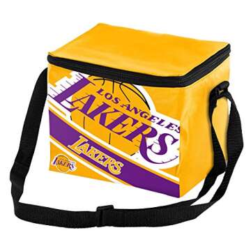 FOCO NBA Los Angeles Lakers Big Logo Stripe 6-Pack Cooler