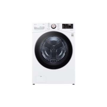 LG 4.5 Cubic Feet Ultra Large Capacity Smart Wi-Fi Enabled Front Load Washer with TurboWash 360-Degree Technology and Built-In Intelligence (White)