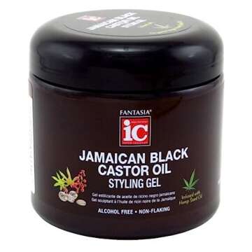 Fantasia Jamaican Black Castor Oil Styling Gel, 16 Ounce Jar