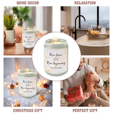 DOTAOKACI House Warming Gifts New Home - Christmas Gift for New Homeowners - New Home Gift Ideas - New Home Candle - Housewarming Gifts for Women, Friends - Welcome Home Gifts - First Home Gifts