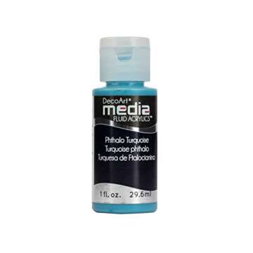 Deco Art Media Fluid Acrylic Paint 1oz, Phthalo Turquoise (Series 3)