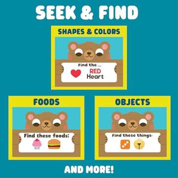 Chuckle & Roar - Sensory Seek & Find Bear - Scavanger Hunt on The Go - Great for Car Rides - Family Game for Toddlers - Ages 3 and Up