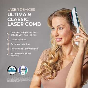 HairMax Ultima 9 - FDA Cleared Hair Growth LaserComb