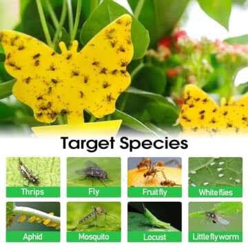 Cleanuper 58 Pcs Flying Insect Traps for Plants,Indoors, Outdoors, Kitchen, Office, Yellow Sticky Traps for Fungus Gnat, Fly and Flying Insects, Non-Toxic & Odorless, Kid & Pet Safe, Economic Pack