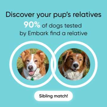 Embark Breed Identification Kit - Most Accurate Dog DNA Testing Kit - 99% Breed Ancestry Accuracy for Mixed Breed Dogs - Plus Relative Finder & Family Tree