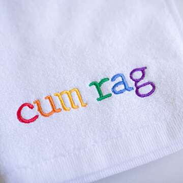 Cum Rag Embroidered Towel Adult Humor Gag Gift Funny Bachelorette Party Gift and Bachelor Party Gag Gift Naughty Gift for Adults