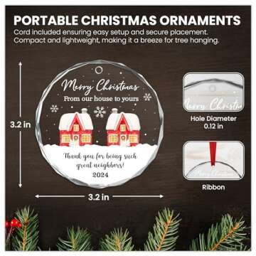 AXIARA Christmas Ornament 2024 - Perfect Gift for Neighbors & Friends