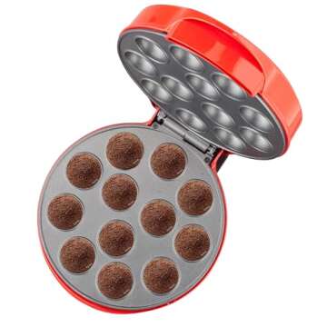 Holstein Housewares Cake Pop Maker, Red - Makes 12 Cake Pops, Non-Stick Coating, Perfect for Birthday and Holiday Parties