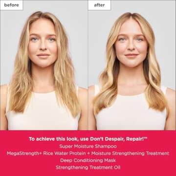 Briogeo Don't Despair, Repair! Deep Conditioning Mask, Deep Conditioner for Dry Damaged or Color Treated Hair, Prevent Future Breakage, Protein Mask for Stronger Hair, Vegan, Cruelty-Free, 2 fl oz