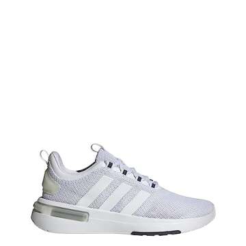 adidas Men's Racer TR23 Sneaker - Comfortable Athletic Shoes in White/Grey, Size 8